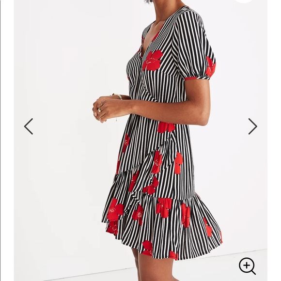 Madewell Dresses & Skirts - Madewell Ruffle Wrap Dress Candied Orchids 4